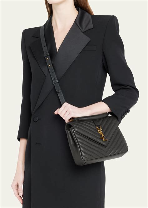 ysl high school large|Saint Laurent College Large Flap YSL Shoulder Bag in Quilted .